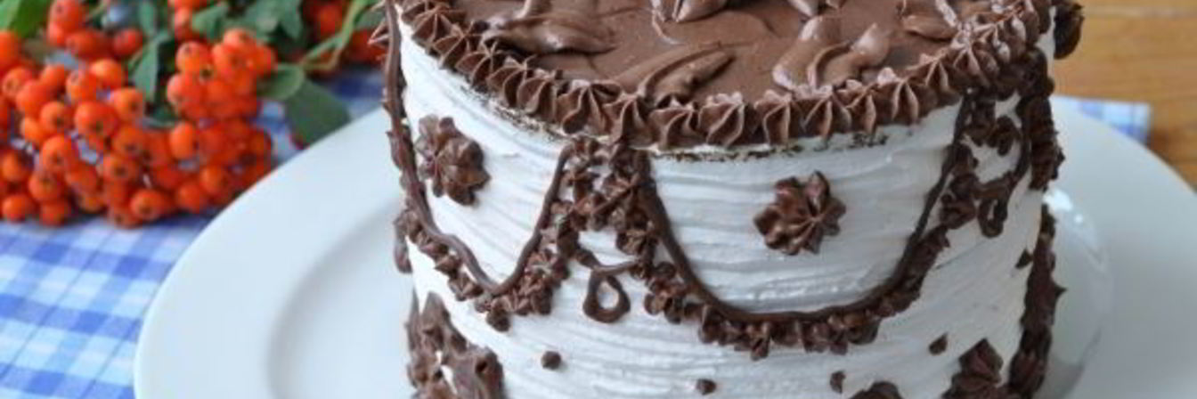 Черно-белый торт-суфле