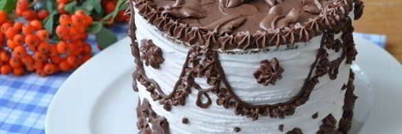 черно-белый торт-суфле