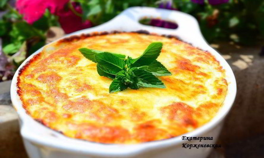 Рецепт кабачкового суфле под сырной шапкой