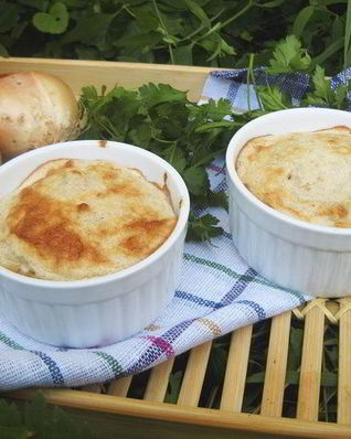 Хлебно-луковое суфле