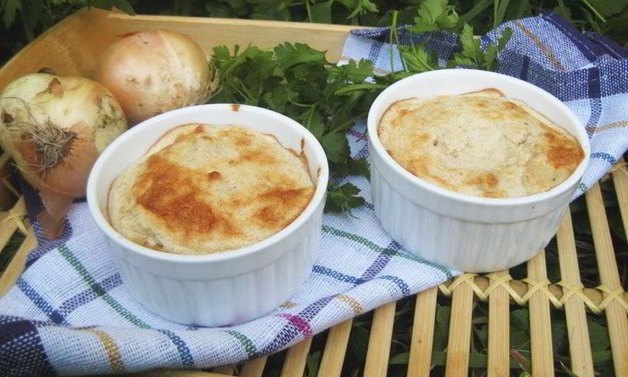 Рецепт хлебно-лукового суфле