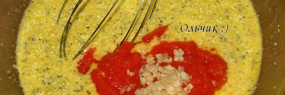 нежное овощное суфле с курицей и сыром