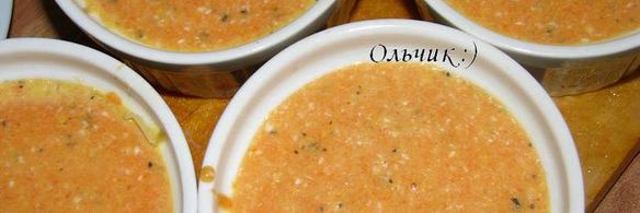 нежное овощное суфле с курицей и сыром