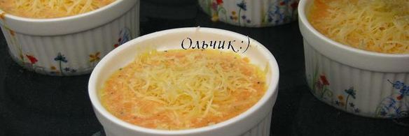 нежное овощное суфле с курицей и сыром