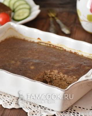 Печеночное суфле с овощами