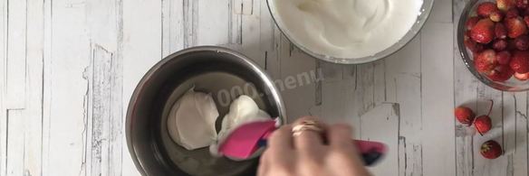 сливочное суфле с земляникой