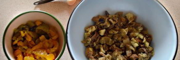 суфле из запеченного баклажана с перцем и отрубями