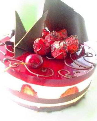 Торт-суфле с фруктами в желе