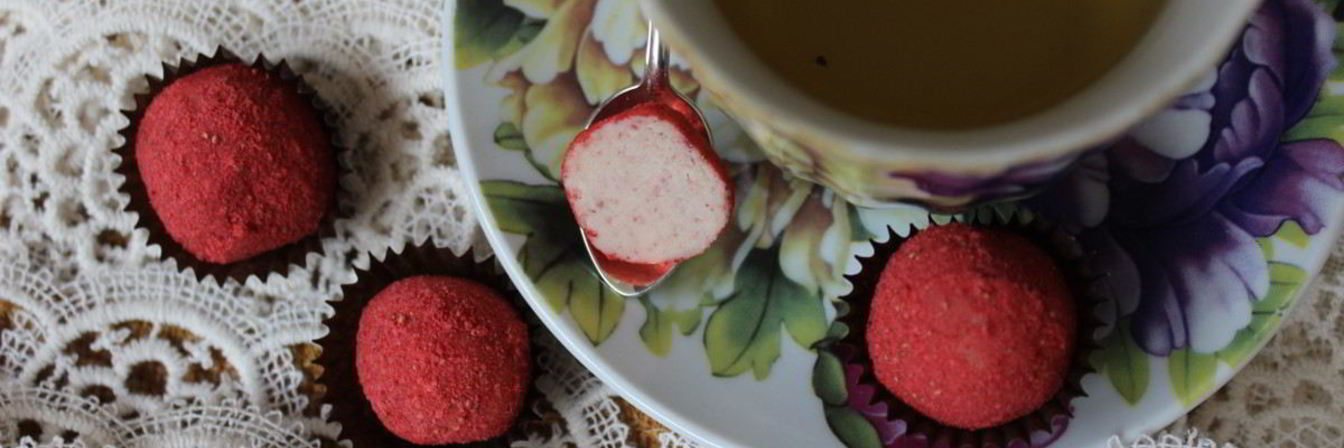 Трюфели с клубникой