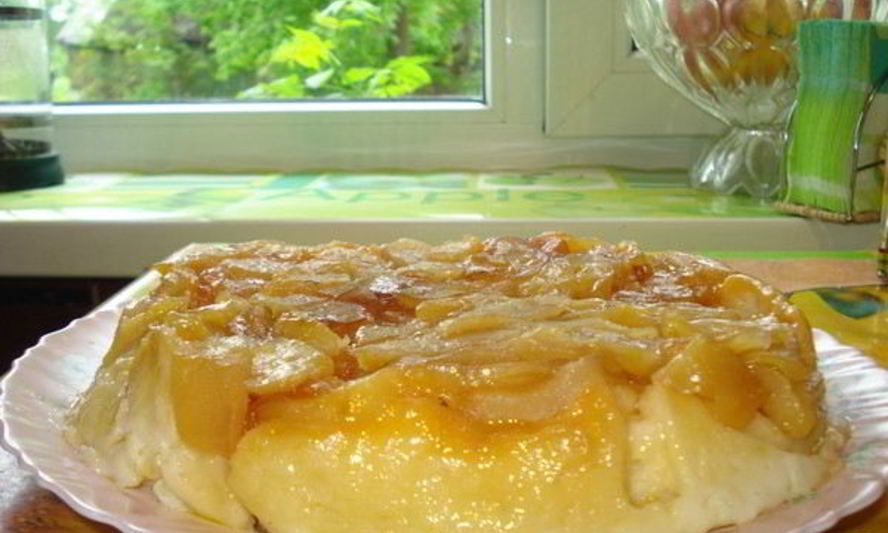 Рецепт творожного пудинга с яблоками