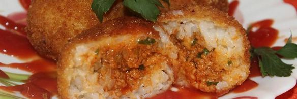 аранчини — рисовые шарики с мясной начинкой