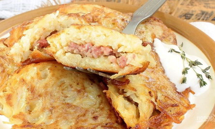 Рецепт драников картофельных с мясом