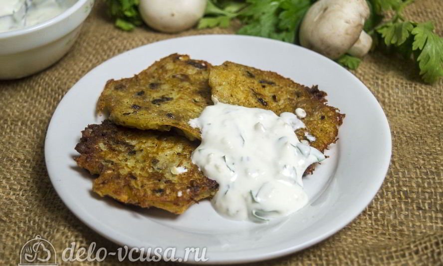 Рецепт драников с грибами
