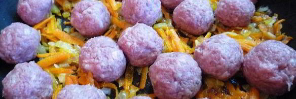 брюссельская капуста с фрикадельками