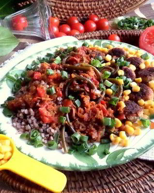 Фрикадельки с гречкой