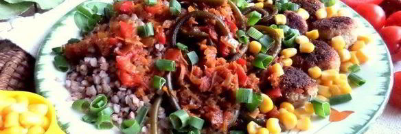 фрикадельки с гречкой