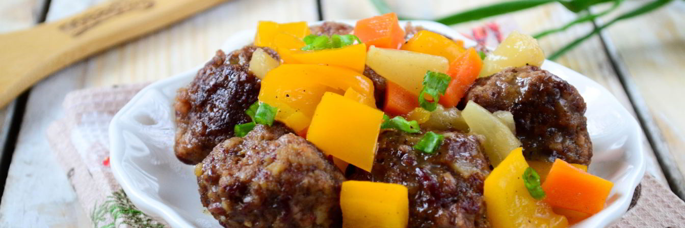 Фрикадельки в кисло-сладком соусе