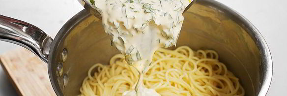 карбонара с цукини и фрикадельками