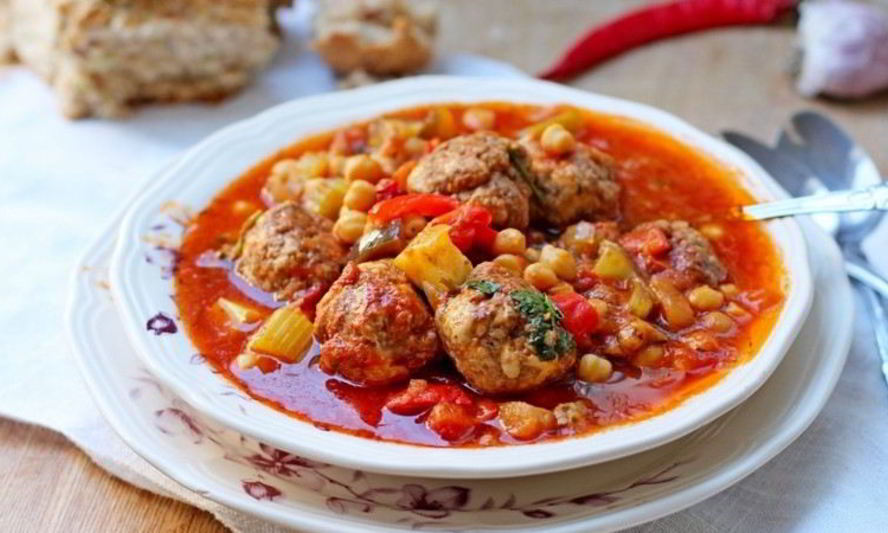 Рецепт нута с овощами и фрикадельками