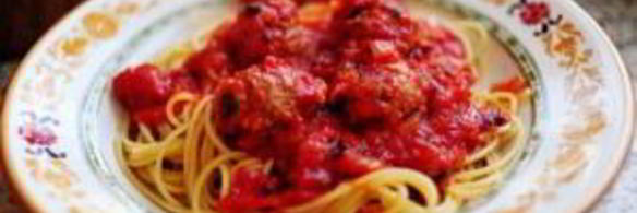 спагетти с фрикадельками