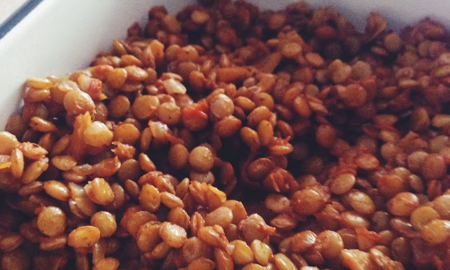 Рецепт чечевицы с томатами и зеленью