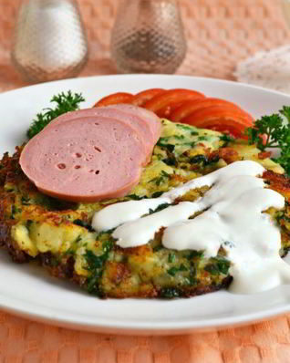 Чесночный картофель с петрушкой