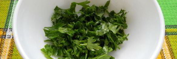 чесночный картофель с петрушкой