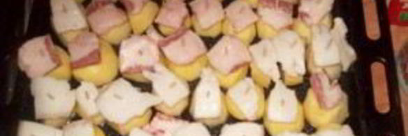 картофель в духовке с салом