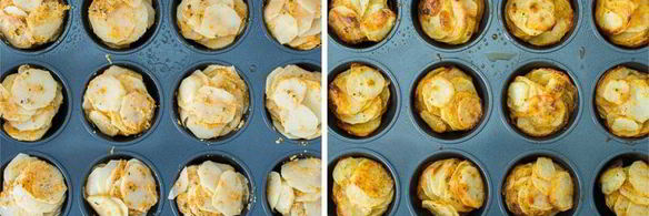 картофель в формочках