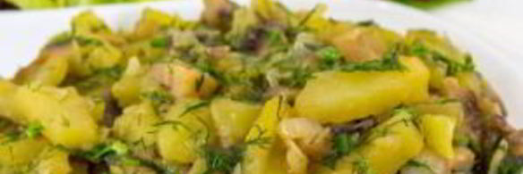 картофель, жаренный с грибами