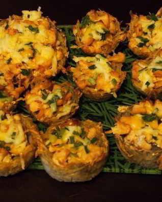 Картофельные корзиночки с куриным филе