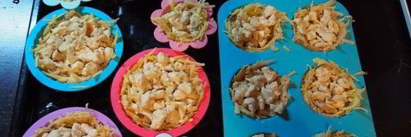 картофельные корзиночки с куриным филе