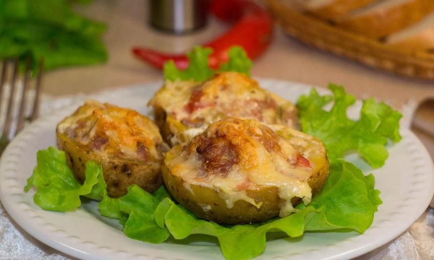 Рецепт картофельных лодочек в духовке с начинкого фаршема