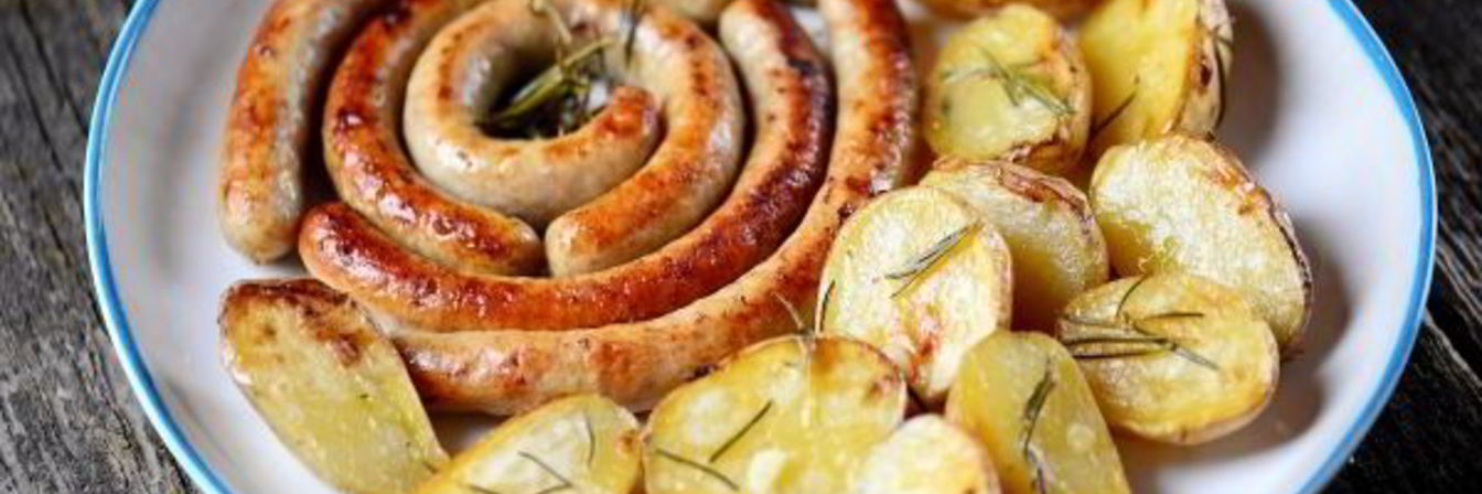 Картошка с колбасой в духовке