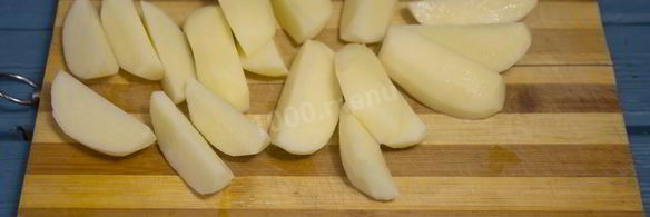 картошка с ветчиной и сыром в духовке