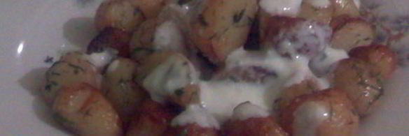 молодой картофель с укропом