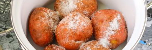 мятый картофель с ветчиной в духовке