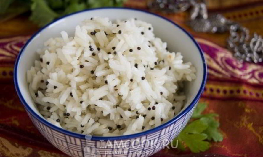 Рецепт рассыпчатого риса с семенами черной горчицы