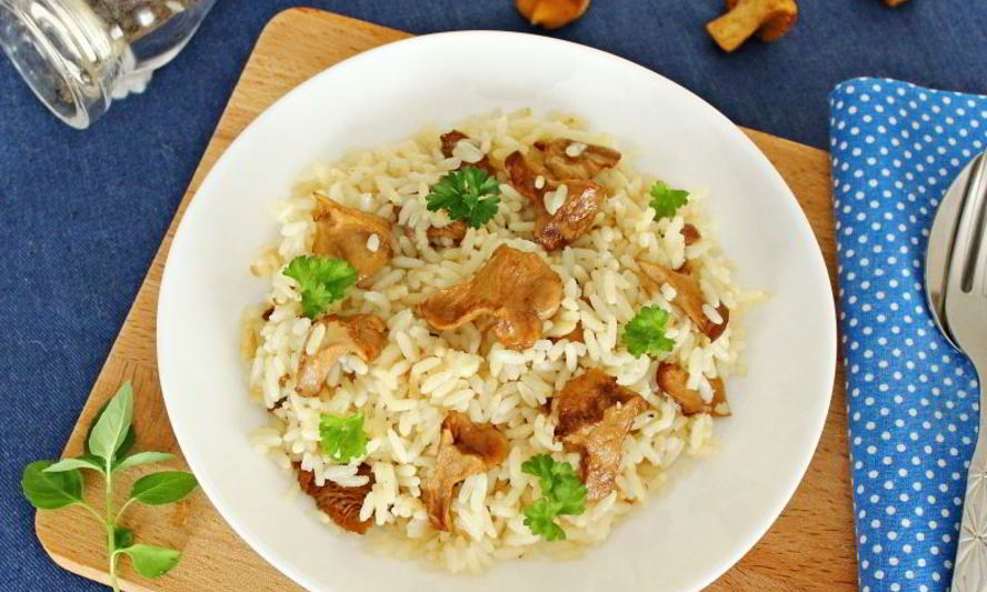 Рецепт риса с грибами в мультиварке