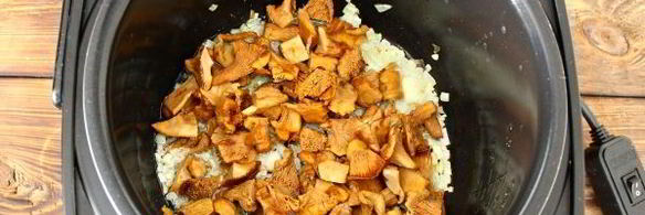 рис с грибами в мультиварке