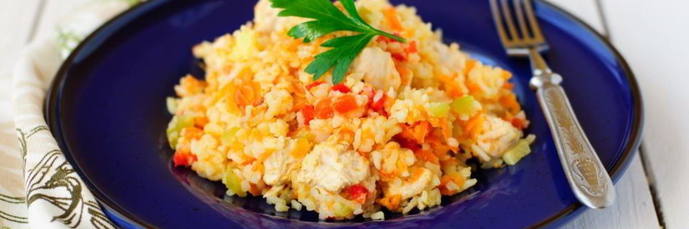 Рис с курицей в мультиварке