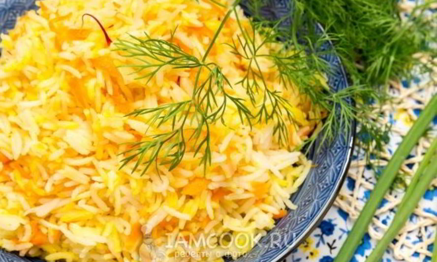 Рецепт риса с овощами и шафраном
