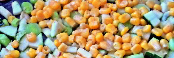 рис с овощами и ветчиной