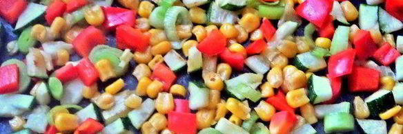 рис с овощами и ветчиной