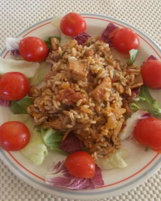 Рис с подливкой