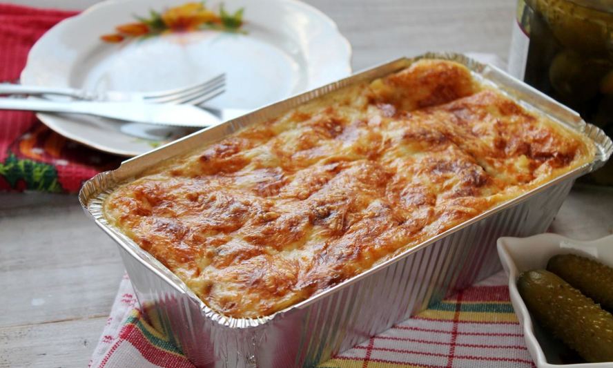 Рецепт запеканки картофель с куриным фаршем в духовке