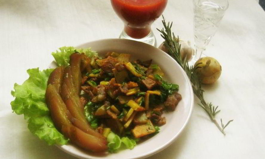 Рецепт жареной картошки с беконом