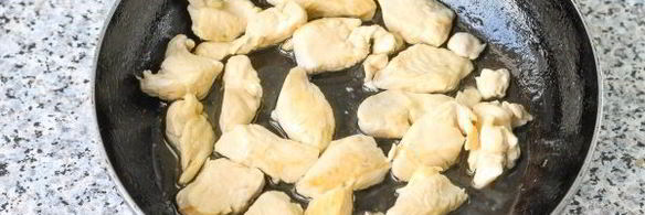 жареная картошка с курицей