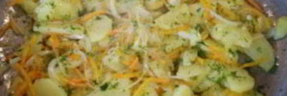 жареная картошка с морковкой