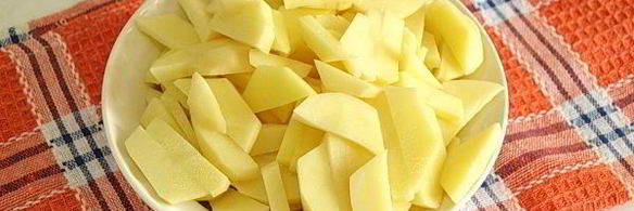 жареная картошка со свининой